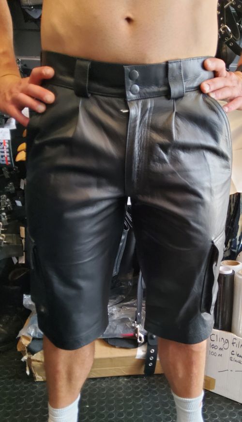 Elite Leather Fetish Freak Cargo Shorts