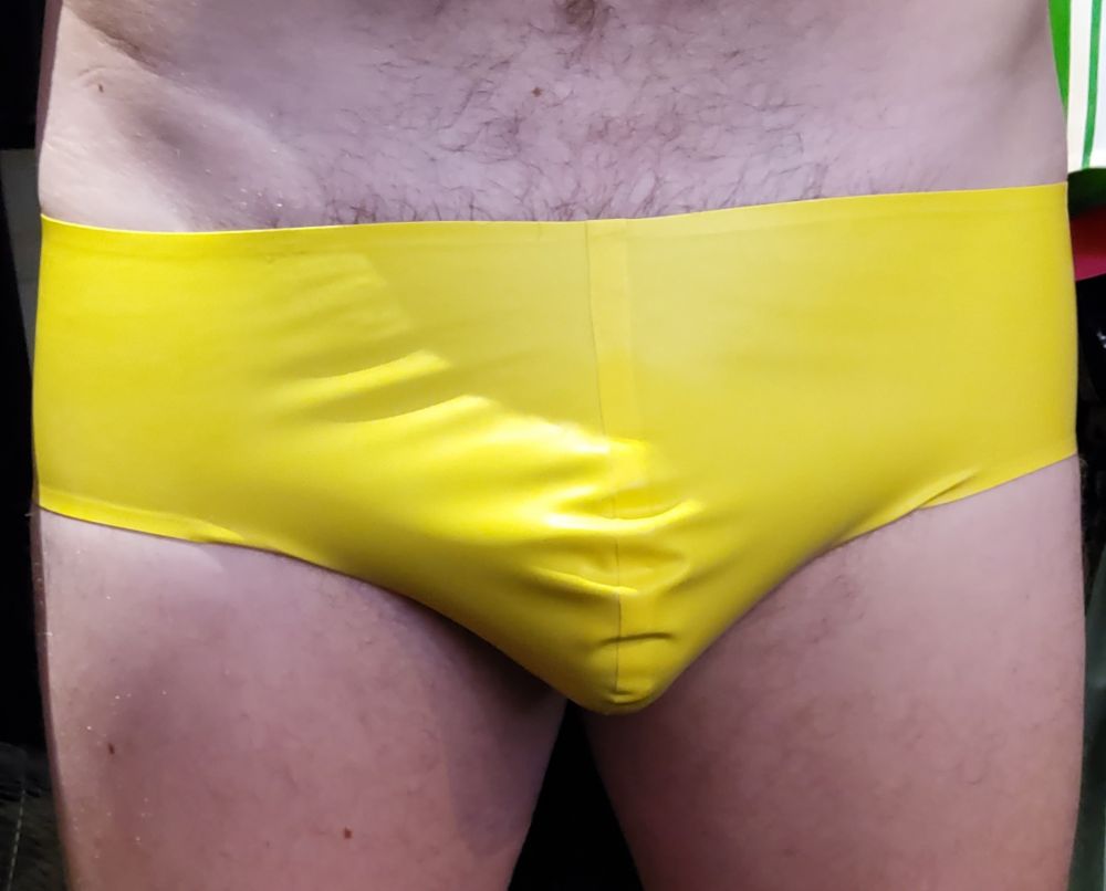 Rubber Pouch Brief (Yellow)